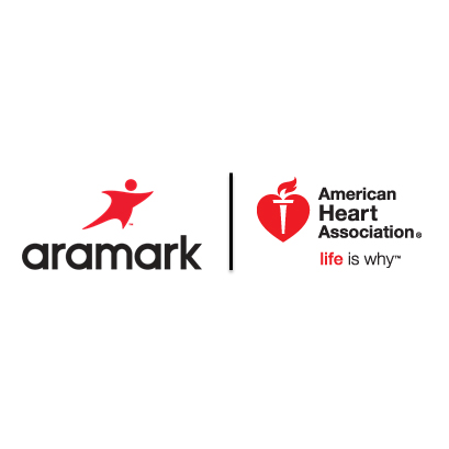 Aramark and AHA logos side by side