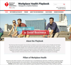 Image of Workplace Health Playbook website