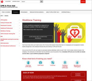 Image of Workplace Healthy Hearts website